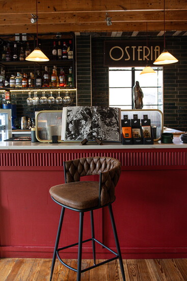 Inside Bottega Salaria, imported details bring a taste of Italy beyond the menu.