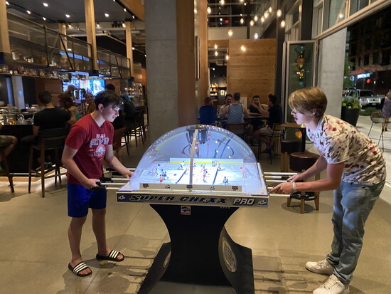 Bubble Hockey at the Moxy