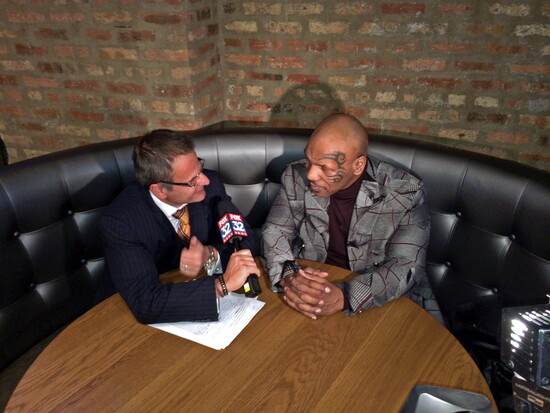 Canellis with former heavyweight champion Mike Tyson, Feb. 6, 2014. (Photo provided)