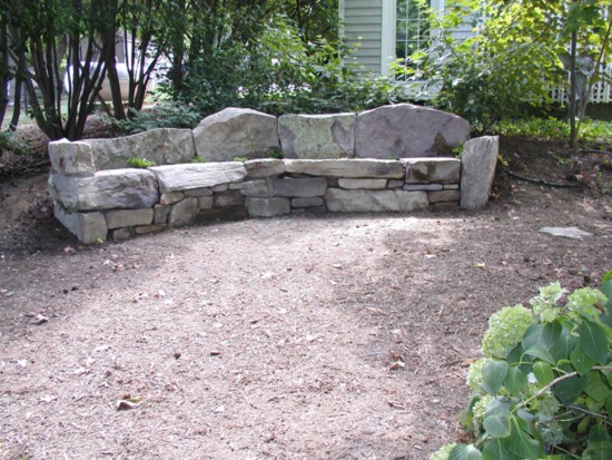 Hand-Crafted Stone Bench