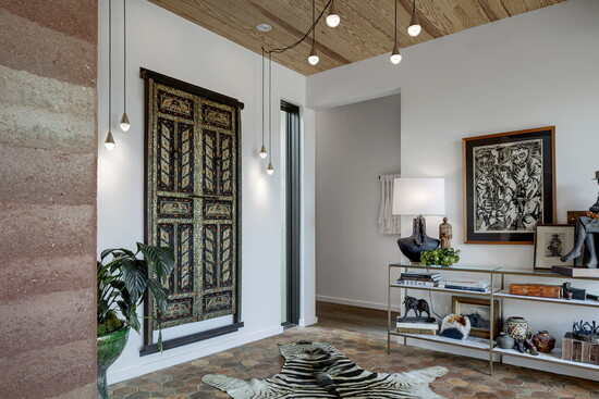 Elliott's home features decor from her world travels. 