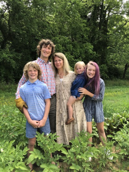 August, Chris, Shona, Edith (infant), and Cassidy Burger