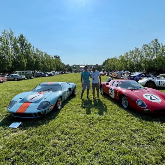 Benny Rodriguez enjoys the Cincinnati Concours d'Elegance with his son, Sebastian.