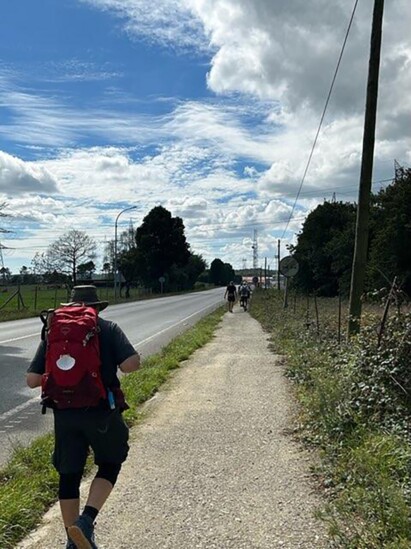 Steve Ricciardi hiking the Camino de Santiago in Spain.