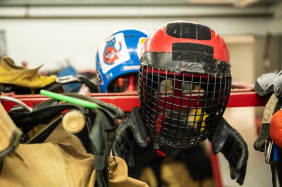 Smokejumpers custom make much of their gear, like their helmets which are usually downhill ski helmets with a metal grill attached. 
