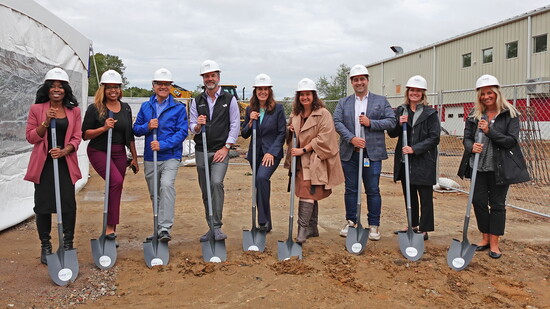 Members of Fulfill's Board of Trustees break ground for the warehouse expansion at the Neptune headquarters October 8th.