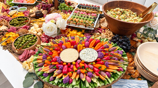 A charcuterie platter