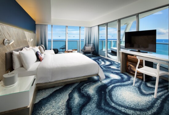 Every room has a balcony and ocean view.
