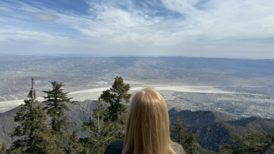 Panoramic view of Coachella Valley from near the top of San Jacinto Peak thanks to a 12-minute ride on the Palm Springs Aerial Tramway.