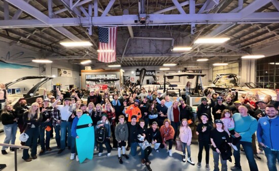 Attendees in the AWS showroom at the 36th annual AWS Evening with the Stars event in 2022.  