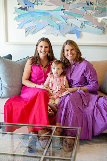 Coley Hull pictured with her daughter and mother Ginny Collett
