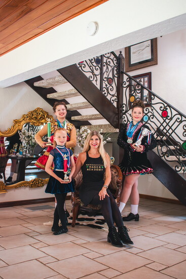 Gainesville Dance Academy's Naomi Fisher, Gloria Westfall, Director Sarah Ingley, and Cara Murray.