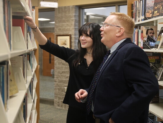 Photo by Leigh Taylor; Director of Programs, David Hesson, with a Chatfield Scholar