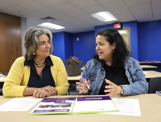 Photo by Leigh Taylor; Kelly Watson and a Chatfield Scholar