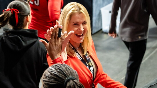 Coach Craig with players at match 