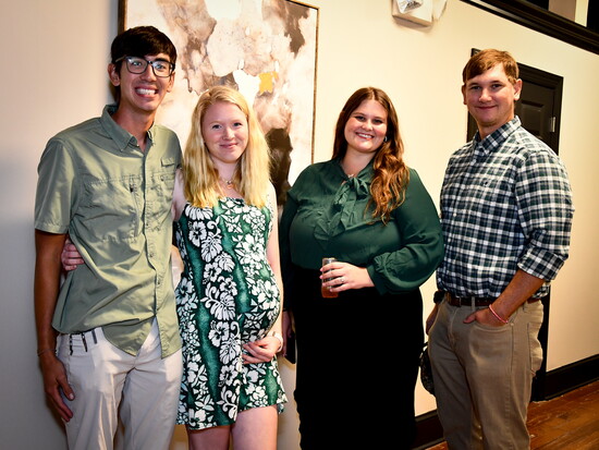 Brent and Alexandria Batton from Freedom House Wash and CD McAvoy with Aiken City Lifestyle and Justin Williams