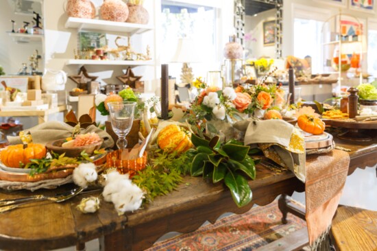 An abundance of organic items both gathered and sold at Social, A Shop for Gracious Living 
