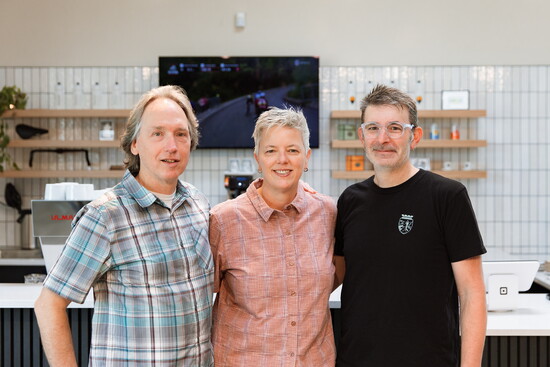 Ken McClenahan (left), Stacey Daley, and Joe Holcomb (right)