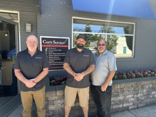 Curt’s Service in Oak Park: Jayson Preston, Keith Massoll and owner Curt Massoll.