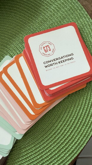 “Conversations Worth Keeping”—an invitation to slow down.
