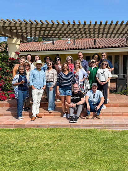 The Two Sparrows Flock of supporters at the Amrani home in Napa.