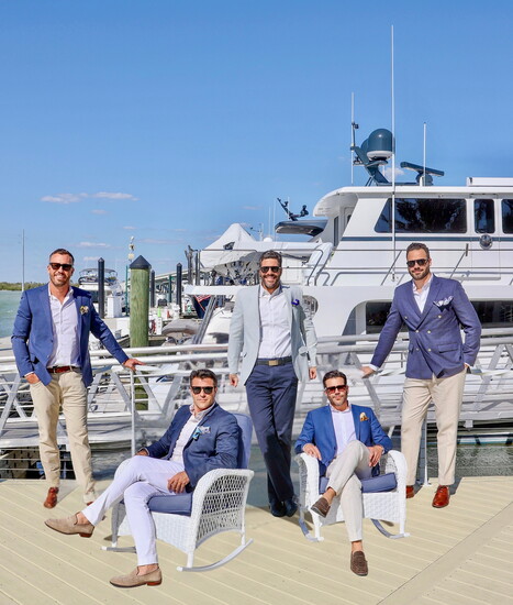 L-R: Bill Reiman, Richard Cacace, Leandro Perez, Maurizio Gamba, and Julio Marino at The Marco Island Yacht Club