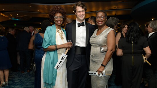 Carolyn Hampton, Janice Webb (survivors)and Richard Taylor enjoying the gala!