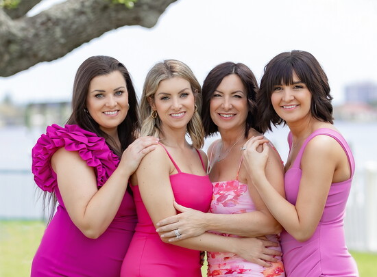 Geri with her three daughters Taylor Westfall Esq., Buyer's Agent Amanda Merry, and Brittany Raia who is an agent in Jacksonville.