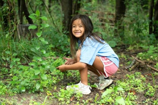 Nienberg's daughter digging Johnson Nature Center