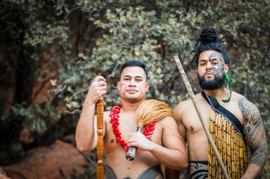 Haka ceremonial ritual dancers