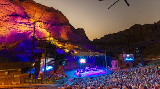 Tuacahn production in scenic outdoor theater