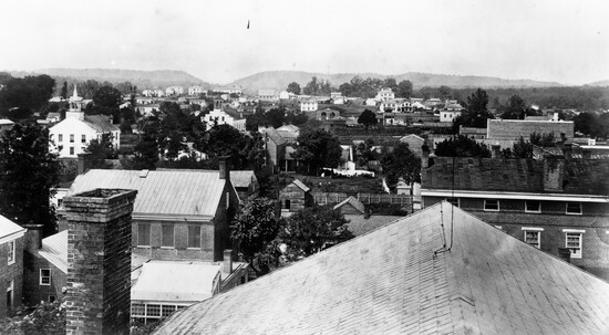 Historic photograph of Downtown, looking north, by Thomas H. Smiley, 1859 (McClung Historical Collection)