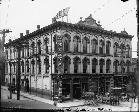 Historic photograph of The Kern Building, circa 1910 (McClung Historical Collection)