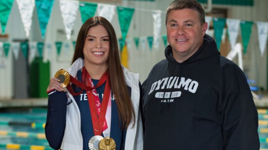  Gia's swim coach Ian Murray at Dynamo Swim Club 