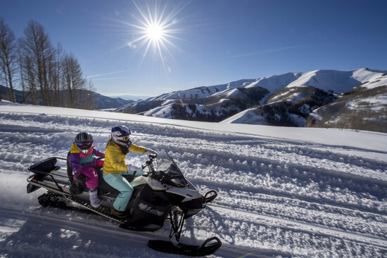 Snowmobiling in Park City.