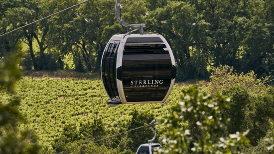 The Sterling Vineyards aerial tram.