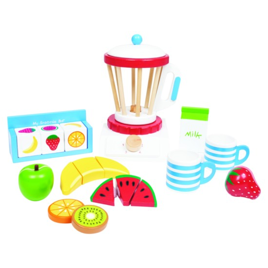 JoJo Maman Bébé Blend & Make Wooden Smoothie Set, $39, JoJo Maman Bébé, Westport