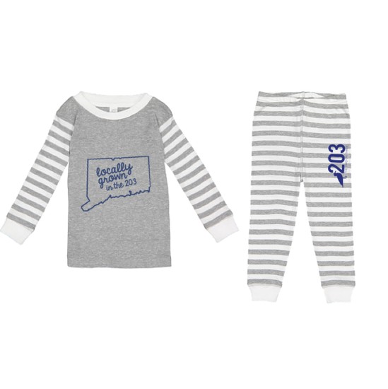 203 Locally Grown PJ Set, $32, sizes from 6 months to 6T, shopthe203.com