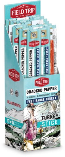 Field Trip Snacks Free Range Turkey No Antibiotics Cracked Pepper Turkey Stick, makes a great stocking stuffer, $2.00 each, Field Trip Snacks, Westport