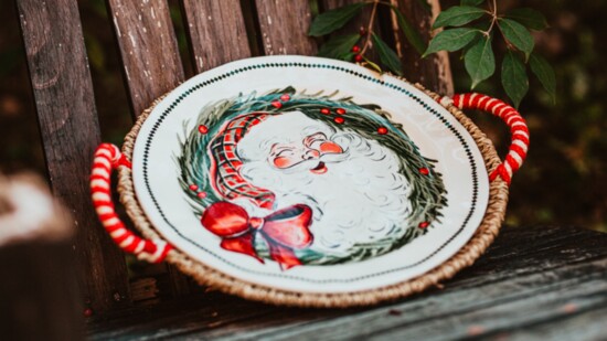 AR Workshop: Santa Woven Platter Set, $59.95