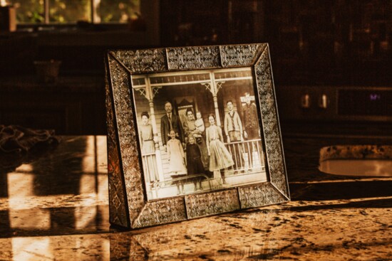 Fritzy Jacobs: Vintage glass photo frame, $62