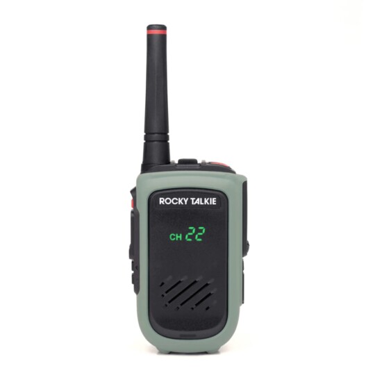 Designed and tested in Colorado, this GMRS radio with IP67 waterproofing offers 5 days of battery life, and 5-watts of power for optimal range. $165 // RockyTal