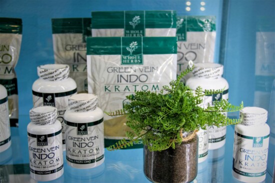 Kratom Capsules and Powder — Kratom is a plant related to the coffee plant from Southeast Asia and helps with pain and anxiety relief, energy, and focus.