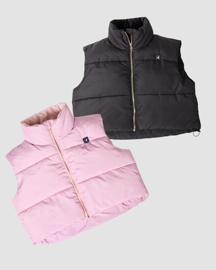 Hot Tommies Vest, $169, Available in pink and black, sizes S–XL hottommies.com Photo by Space 67 Studios