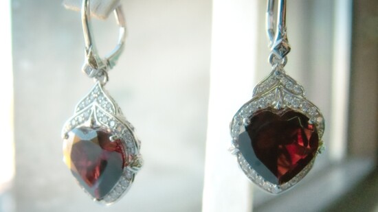 Ruby and Diamond Earrings