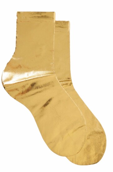 Maria La Rosa, Gold Socks, $54