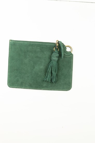 Suede Clutch, $84