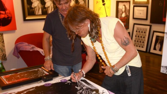Gerard Marti collaborated with Steven Tyler on his limited-edition prints.