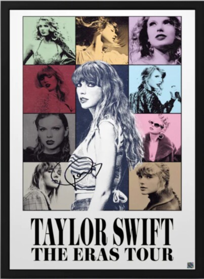 “Taylor Swift The Eras Tour” signed poster