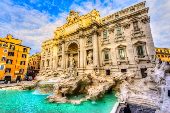 The center piece in Rome’s Trevi Fountain is the Greek sea God Oceanus accompanied by seahorses and Tritons who are half men and half mermen. 